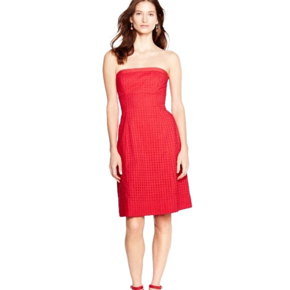 NEW WHBM Watermelon Removable Strap Eyelet Fit-and-Flare Dress - Picture 1 of 13